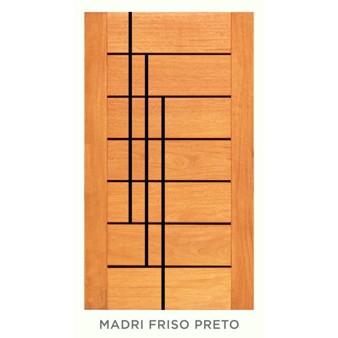 ✅ FOLHA PORTA MADRI FRISO PRETO
