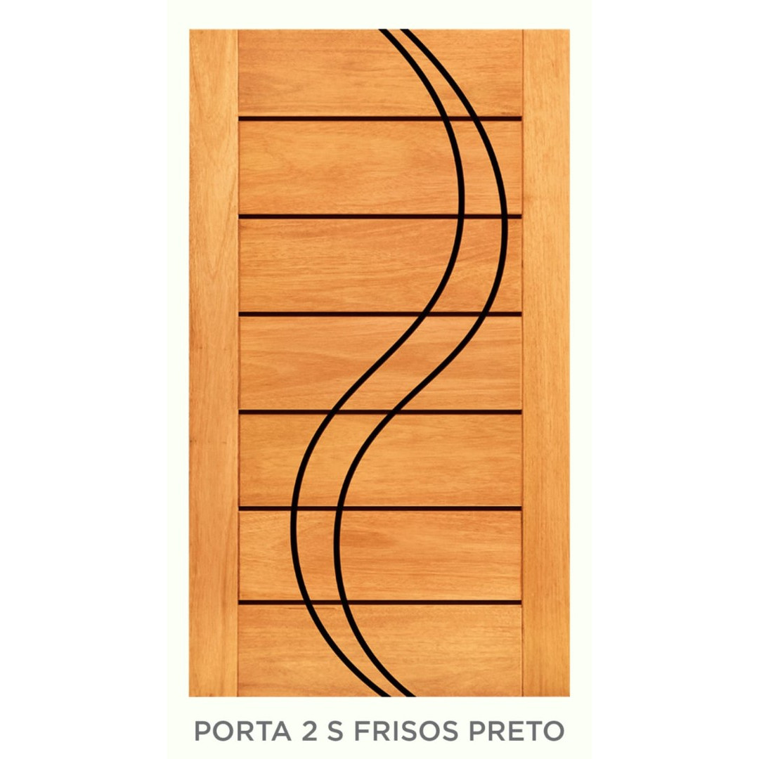 ✅ PORTA BBB  2 S   FRISOS PRETO   DE ESPESSURA