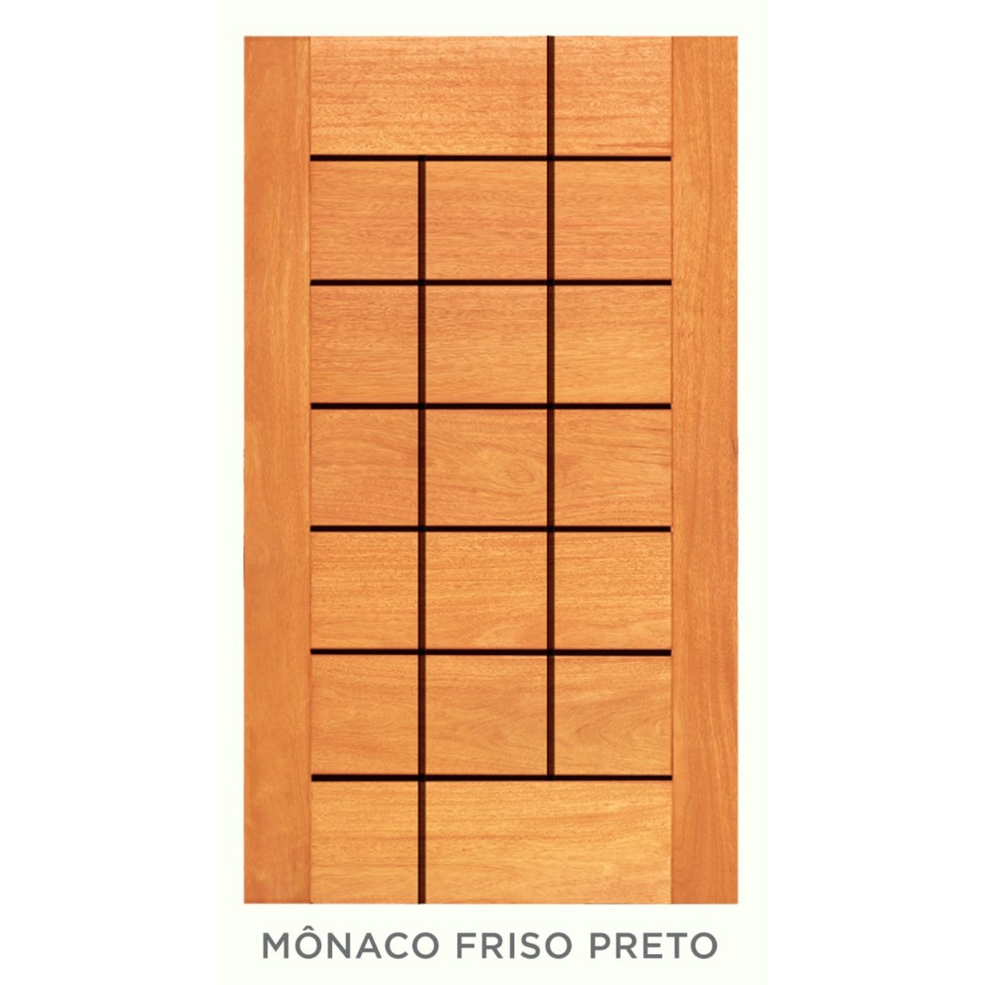 FOLHA DE PORTA MÔNACO FRISO PRETO MACIÇA CEDROARANA