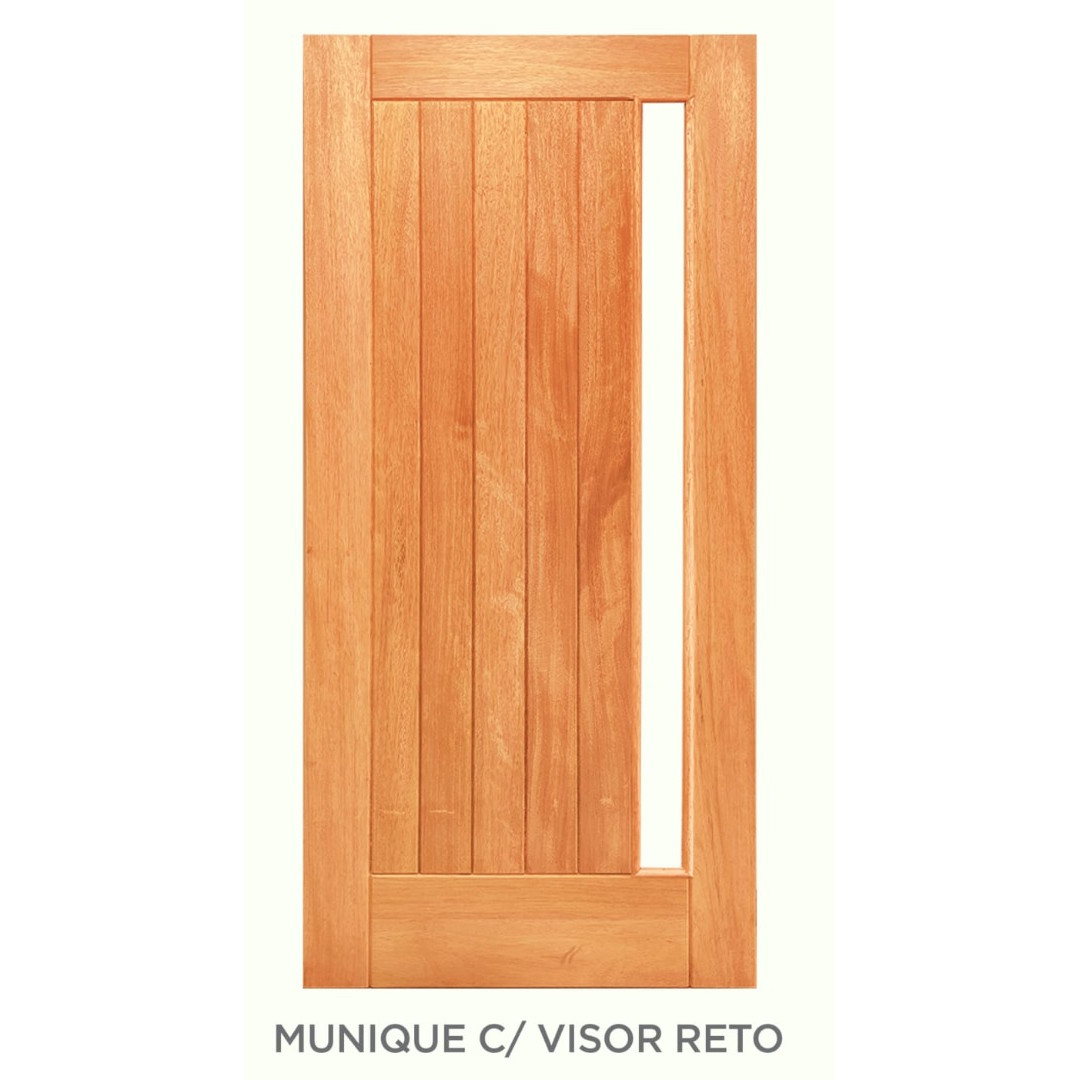 ✔️FOLHA DE   PORTA MUNIQUE COM VISOR RETO MACIÇA CEDROARANA