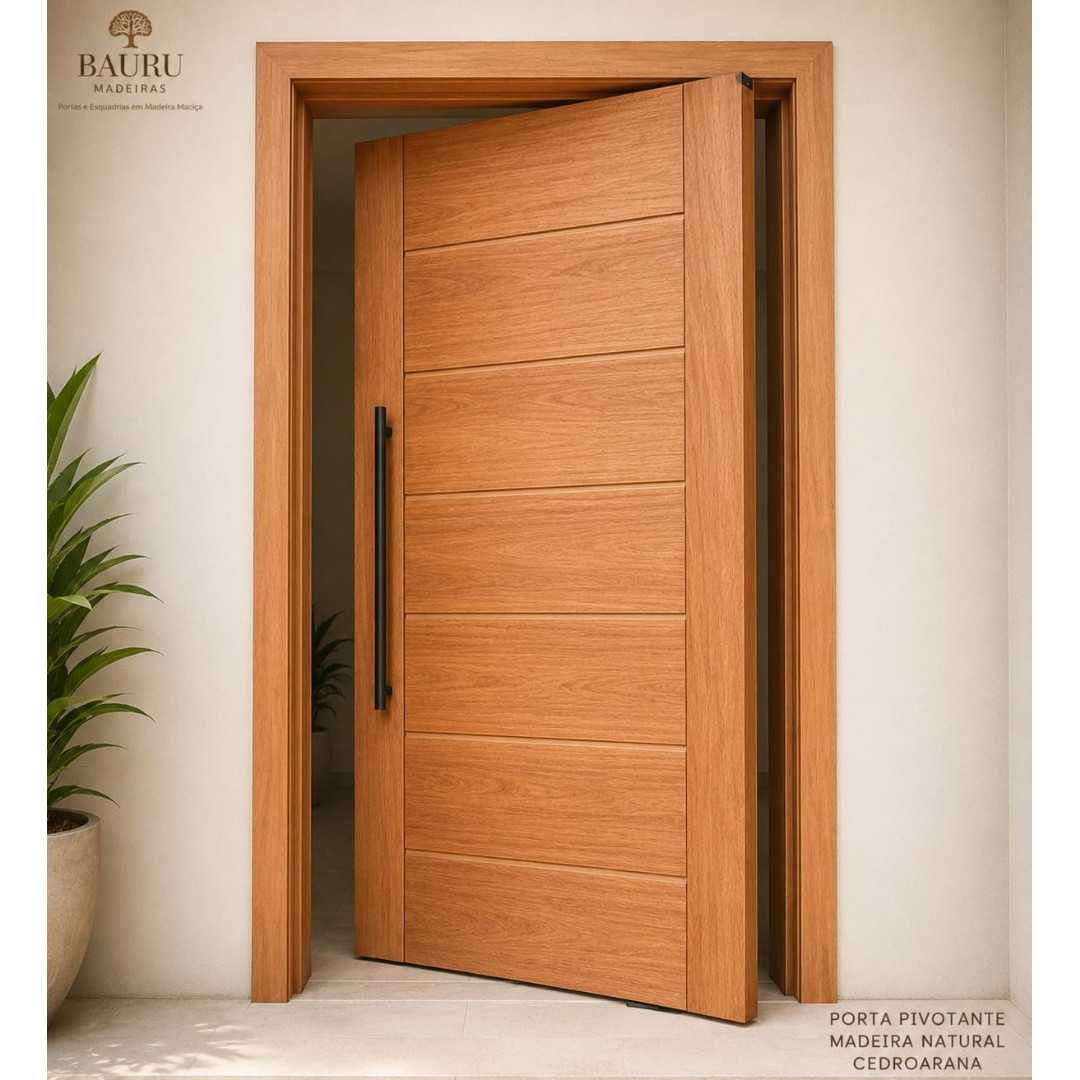 PORTA PIVOTANTE BBB RETA MACIÇA CEDRO ARANA